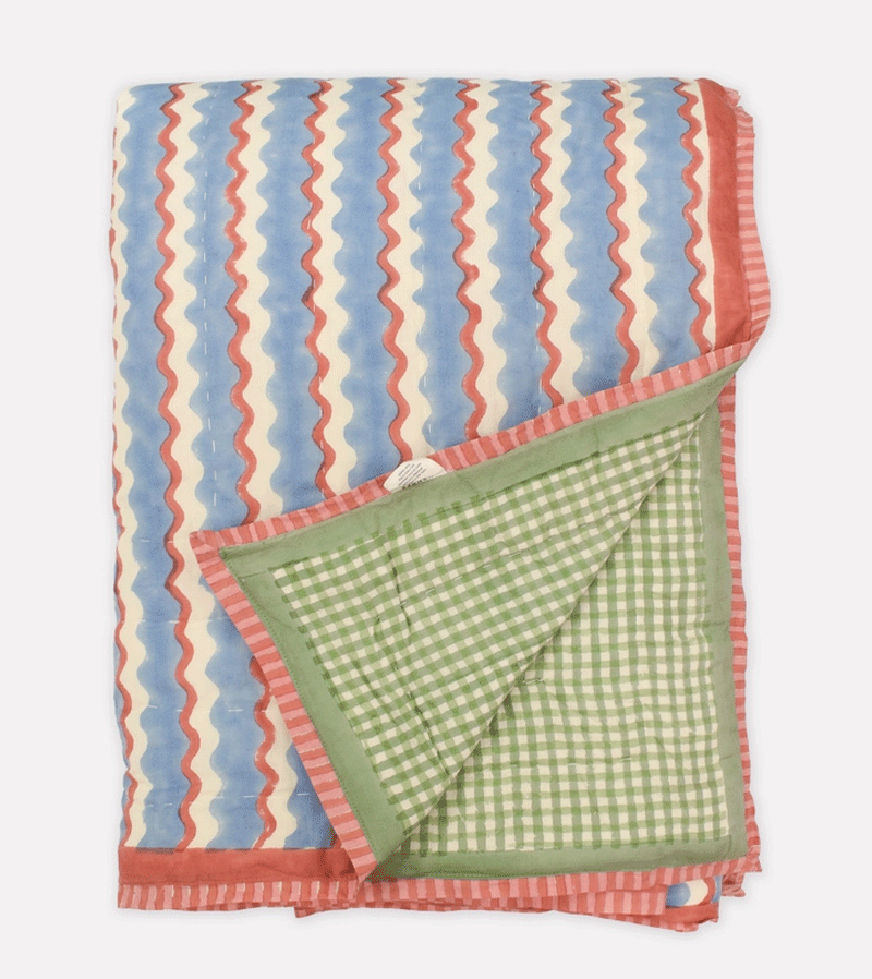 Sky Wiggle Organic Cotton Quilt by Yonder