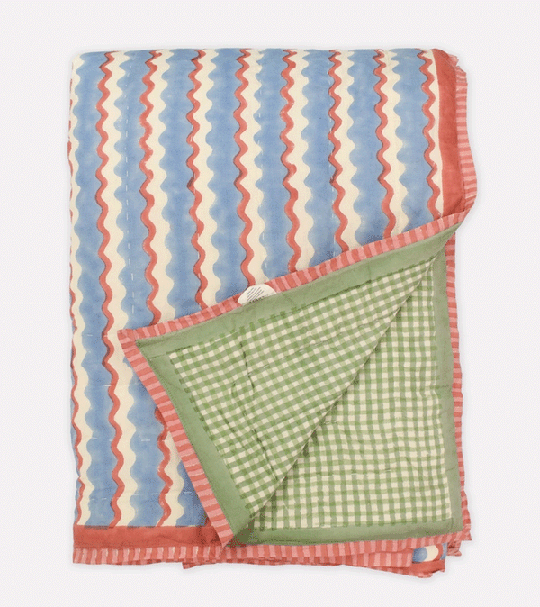 Sky Wiggle Organic Cotton Quilt by Yonder