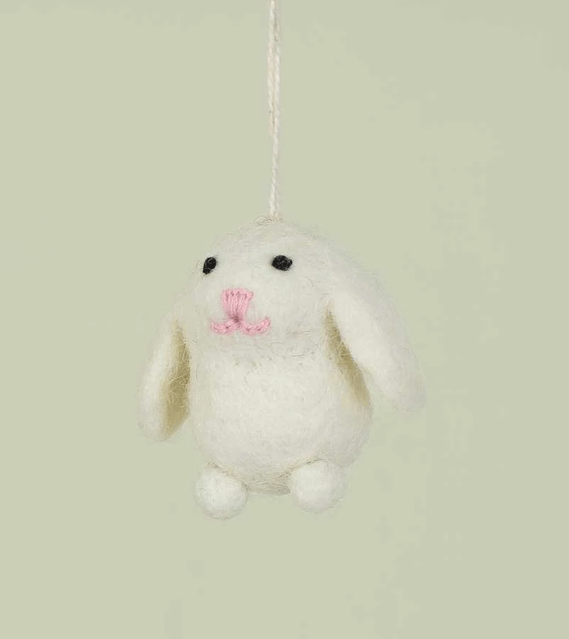 Mini Felt Bunny Decoration by AfroArt