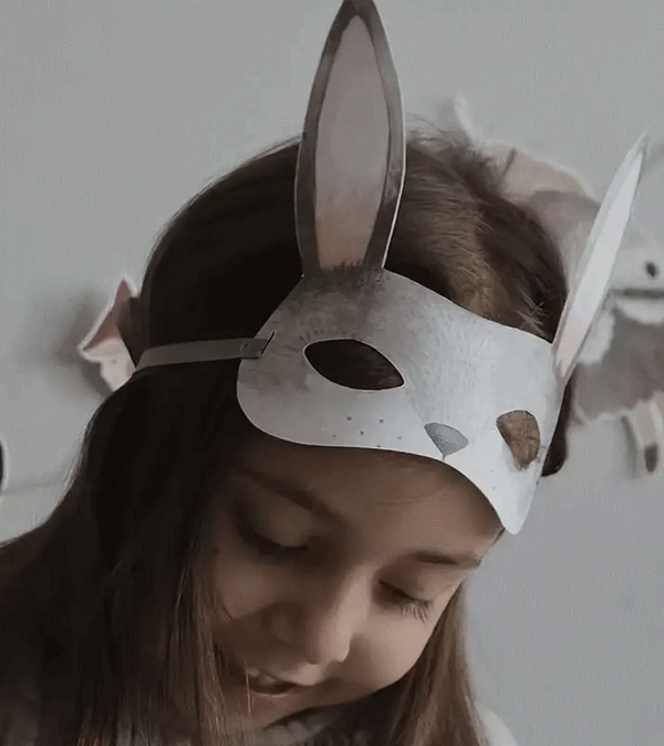 Rabbit Woodland Paper Mask