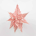 Red Dot Sirius Paper Star Decoration by AfroArt