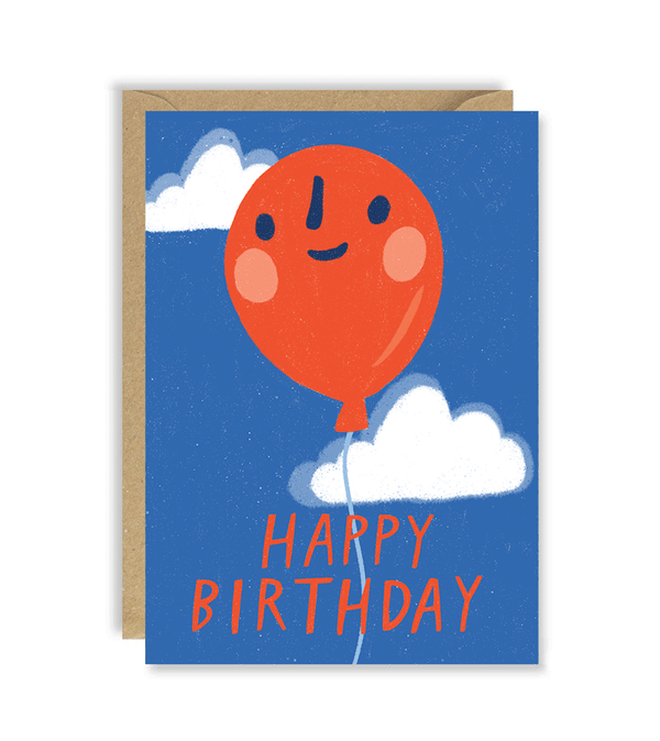 Red Balloon Birthday Card by Joy Neveda