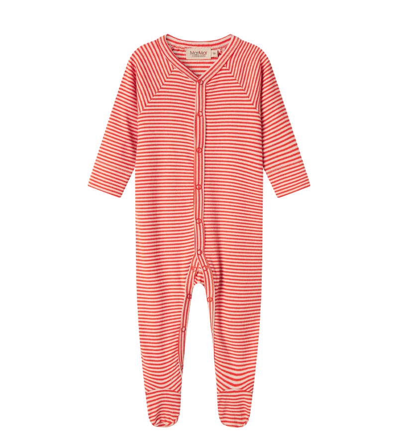 Red Stripe Rena Onesie by MarMar Copenhagen