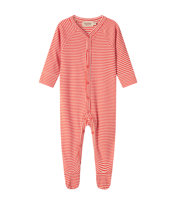 Red Stripe Rena Onesie by MarMar Copenhagen