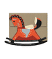 New Baby Rocking Horse Die Cut Card by Isatopia
