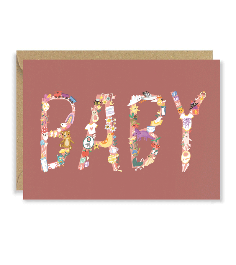 Rose BABY Card by Joy Nevada