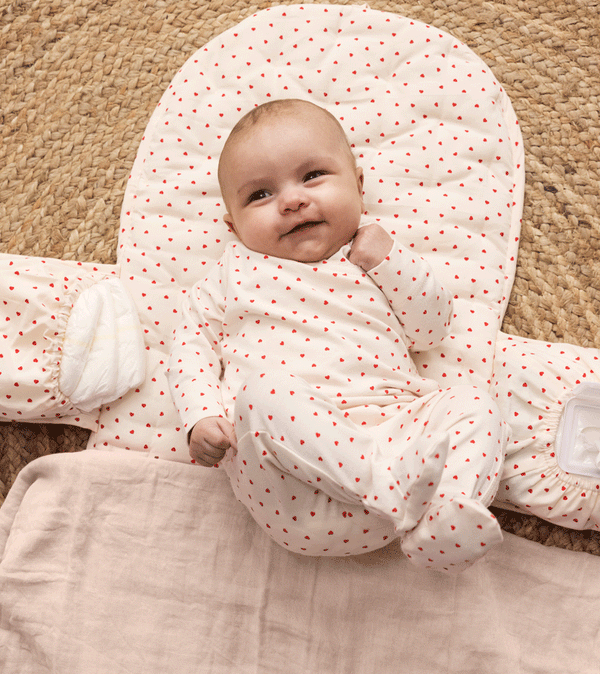 Happy Hearts Modal Rubetta Onesie by MarMar Copenhagen