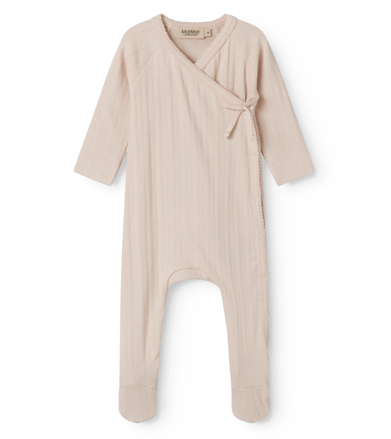Misty Pink Pointelle Modal Rubetta Onesie by MarMar Copenhagen