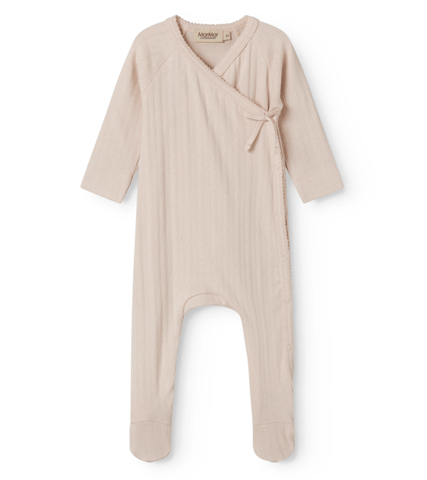 Misty Pink Pointelle Modal Rubetta Onesie by MarMar Copenhagen