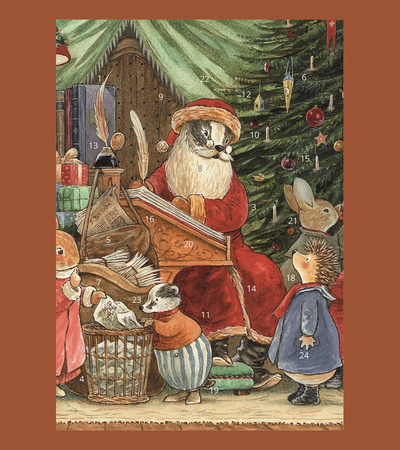 Santa's List Advent Calendar Card by The Porch Fairies