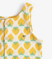 Yellow Strawberry all over Woven Playsuit by Bobo Choses