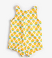 Yellow Strawberry all over Woven Playsuit by Bobo Choses