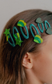 Green School Hair Clips & Bobble Hair Ties by Classette