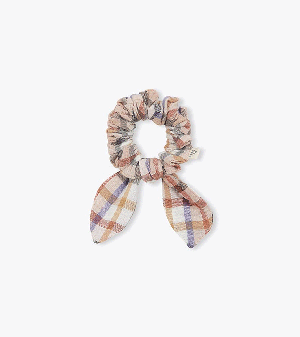 Madras Check Bow Scrunchie by Arsene et les Pipelettes