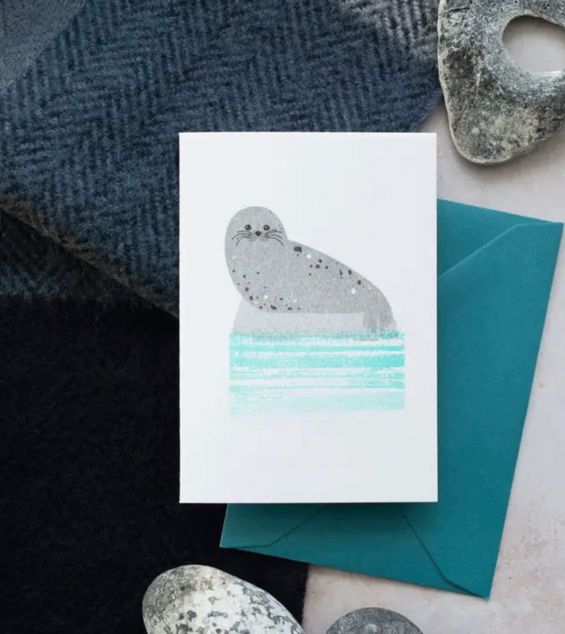 Seal Mini Card by Bobbie Print