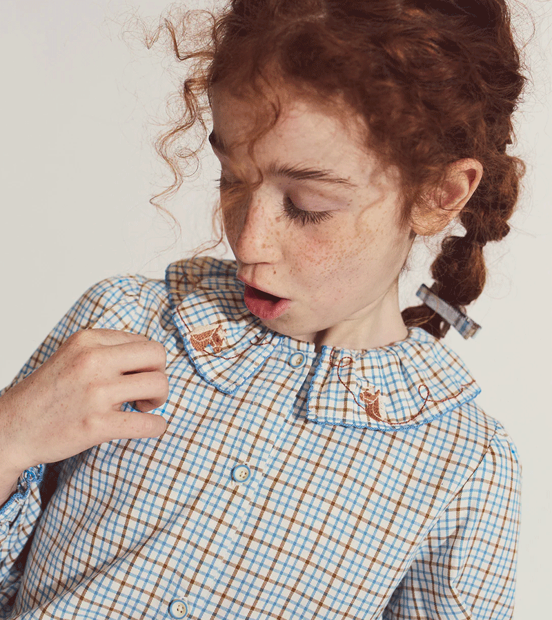 Laurel Blouse with Embroidered Horse Collar by Gingersnaps