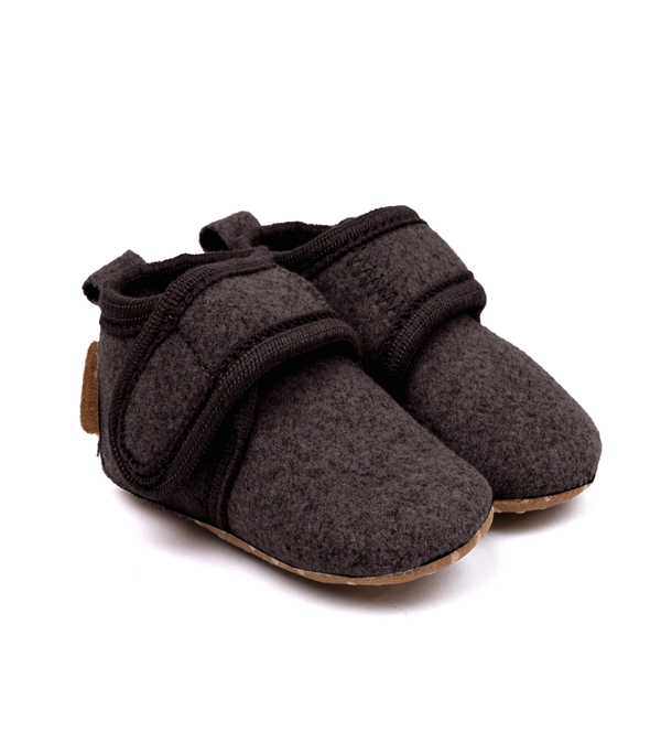 Chocolate Chip Felt Slippers by Mikk-Line
