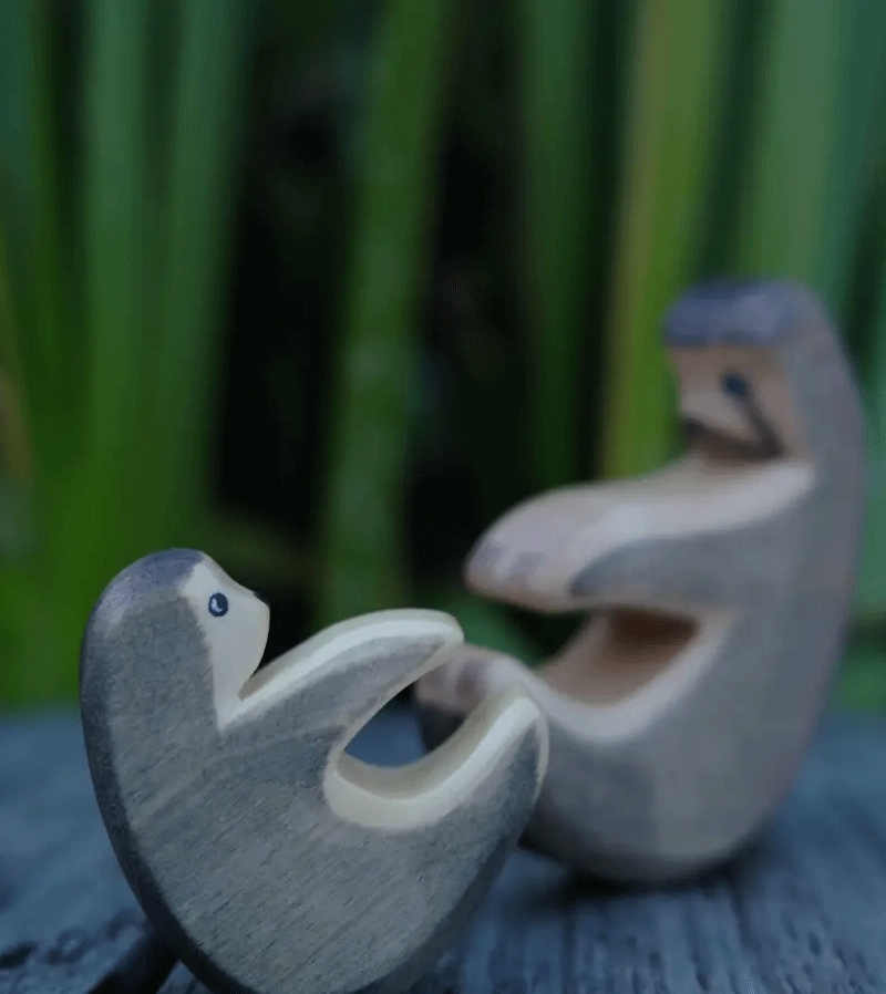Wooden Baby Sloth by Holzwald