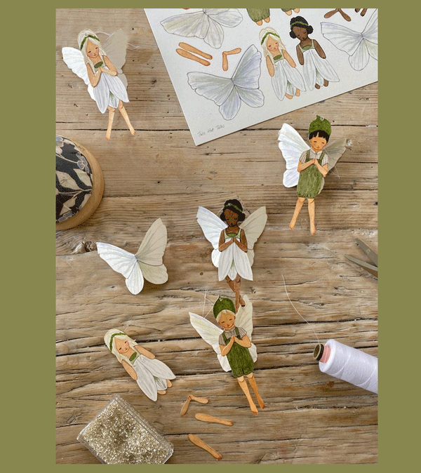 Paper Decoration Snowdrop Fairies by Tall Hat Tales