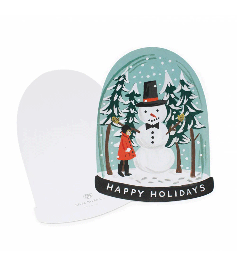 Snowglobe Happy Holidays Card by Rifle Paper Co