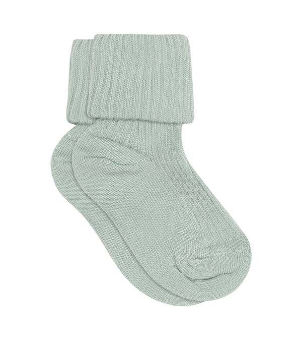 Gray Mist Cotton Rib Ankle Sock by mp Denmark