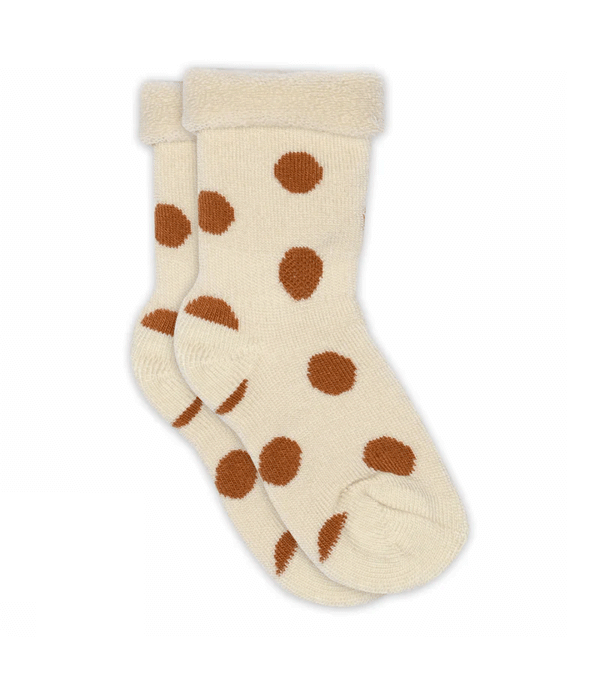 Rust Dottie Wool Socks by mp Denmark