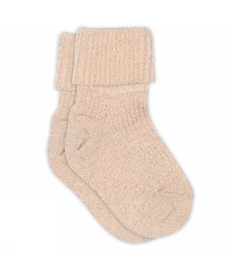 Rose Dust Iris Wool Glitter Socks by mp Denmark