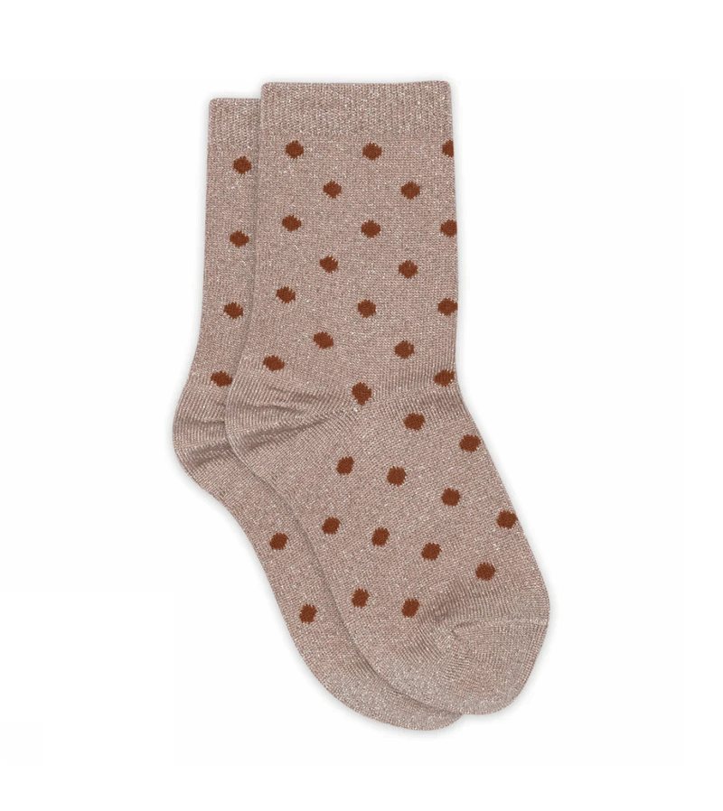 Rose Grey Irma Glitter Socks by mp Denmark