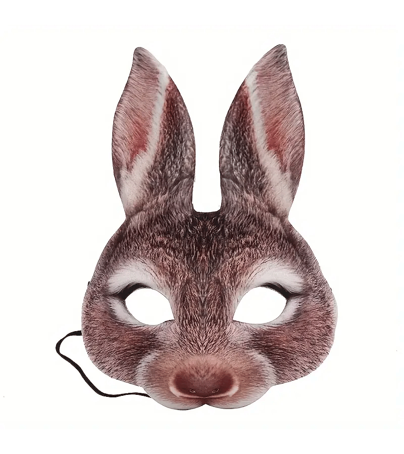 Soft Brown Rabbit Mask