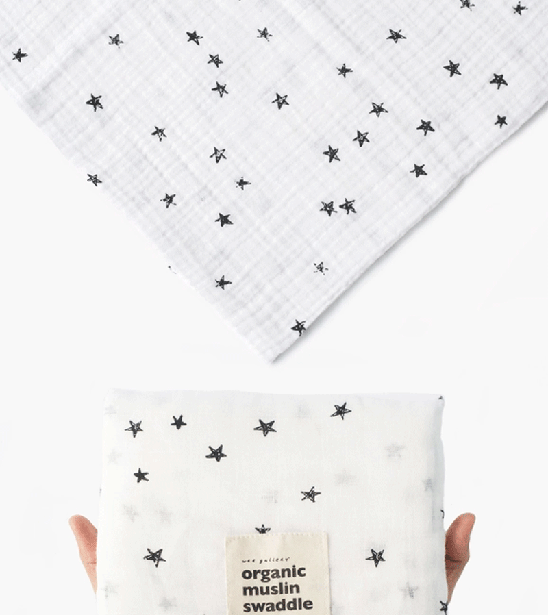 Stars Organic Muslin Swaddle by wee gallery