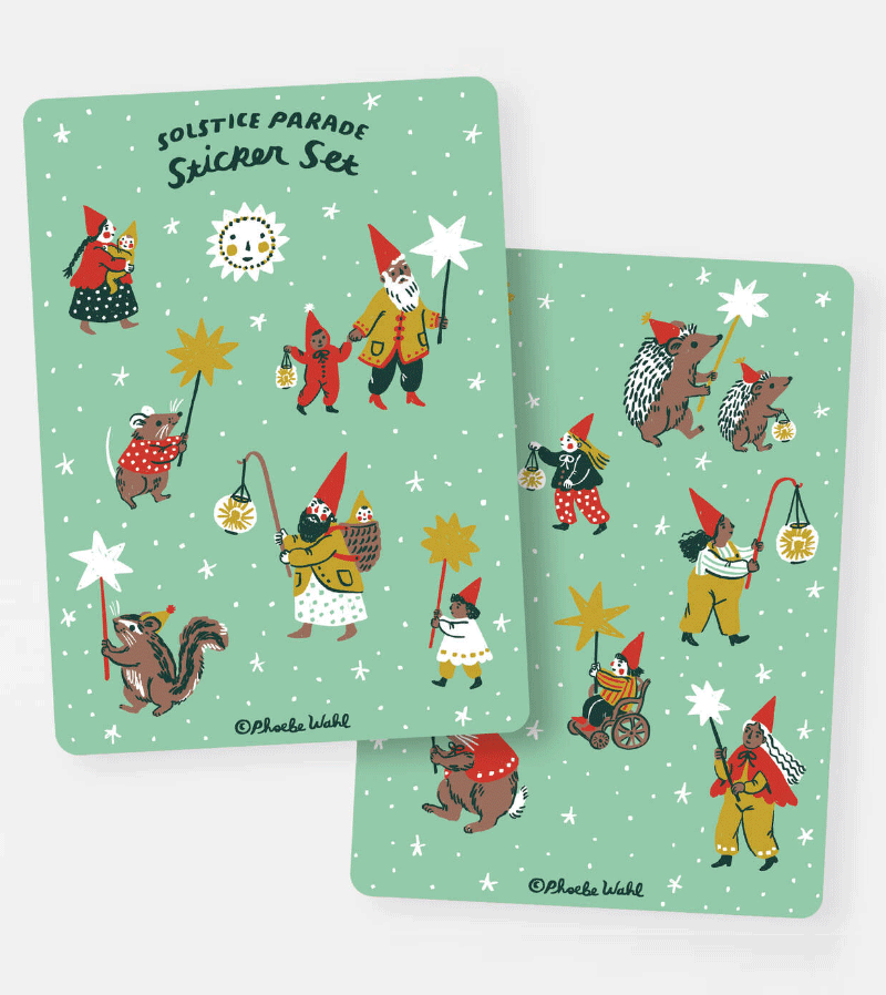 Solstice Parade Sticker Set by Phoebe Wahl