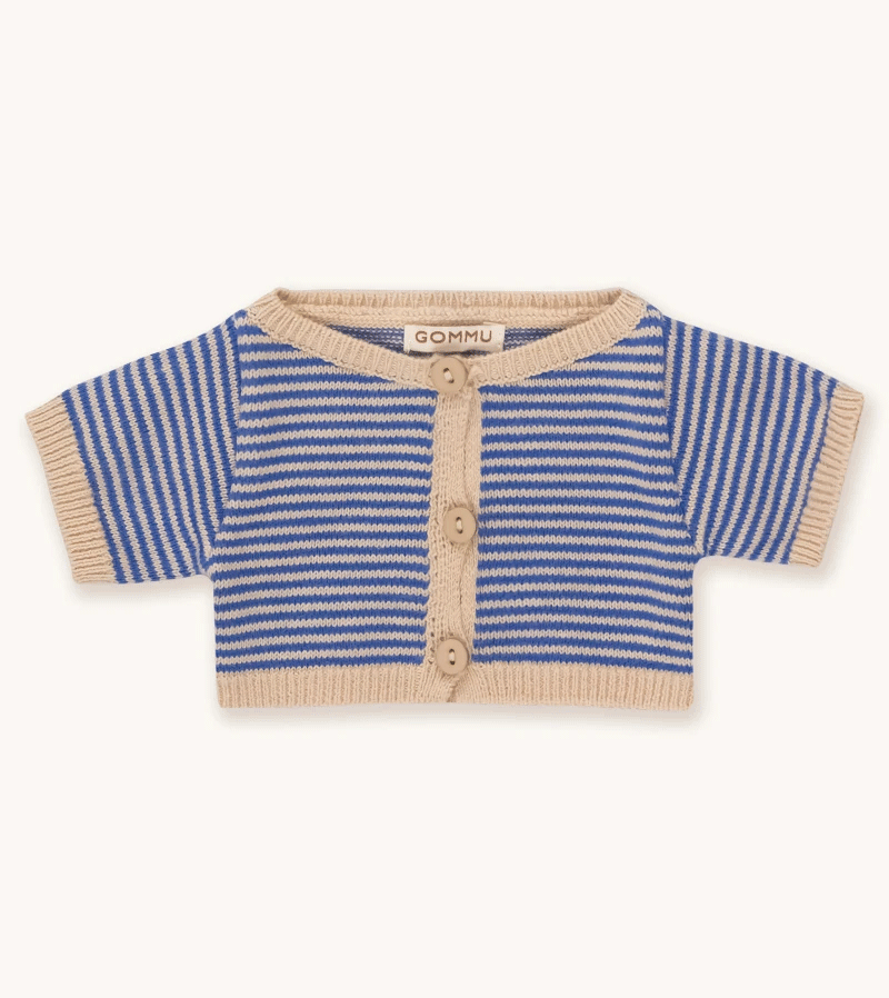 Blue Striped Cardigan by GOMMU