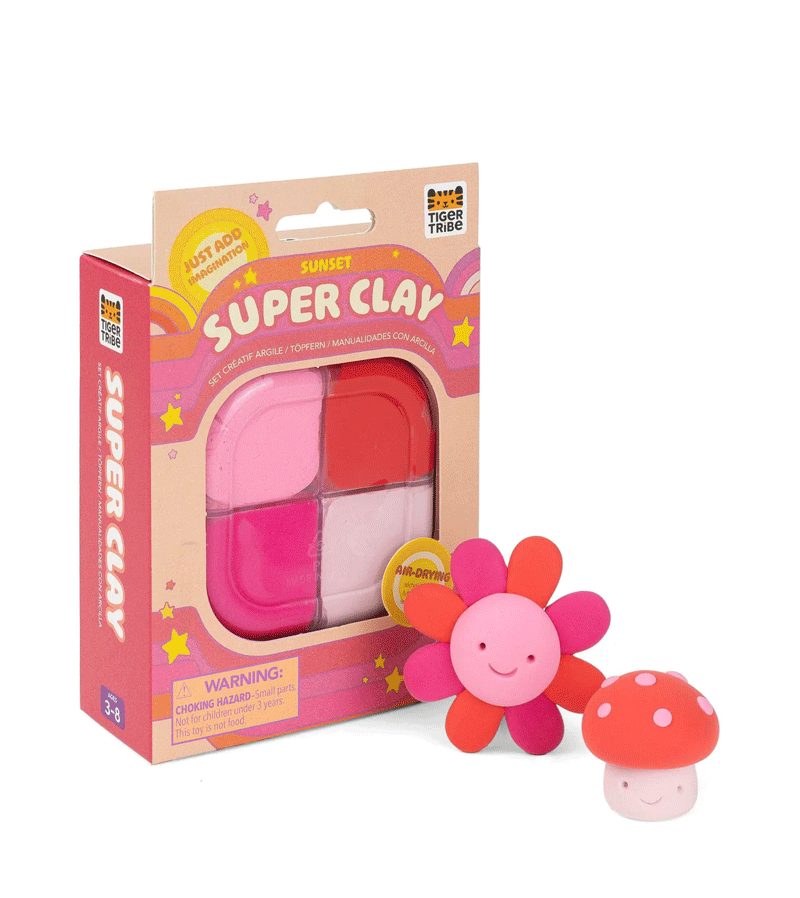 Sunset Pink & Red Super Clay by Tiger Tribe
