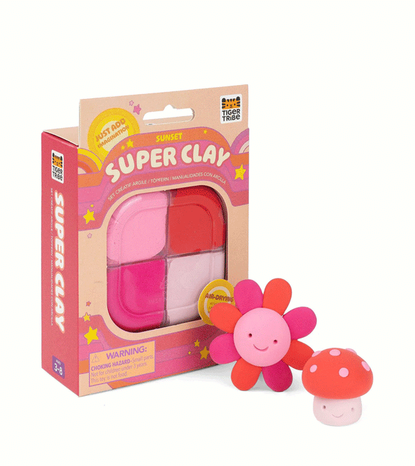 Sunset Pink & Red Super Clay by Tiger Tribe