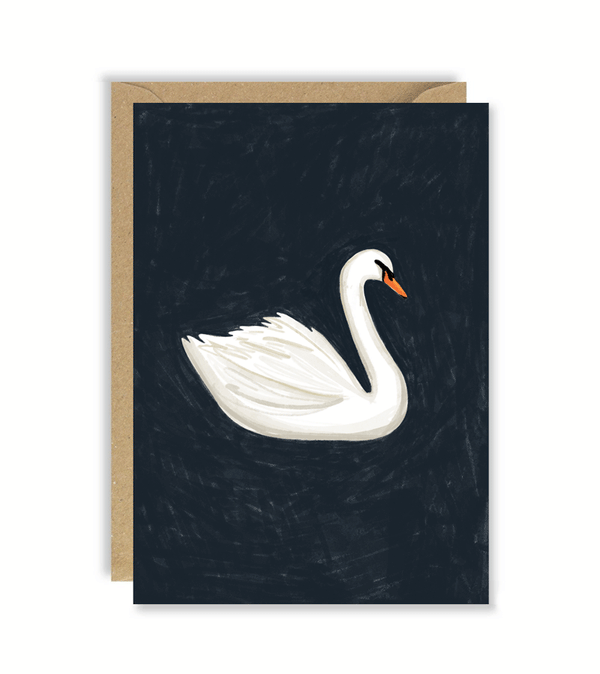 Swan Card by Joy Nevada