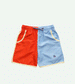 Rugby Red and Badminton Blue Swim Shorts by Sticky Lemon