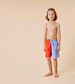 Rugby Red and Badminton Blue Swim Shorts by Sticky Lemon