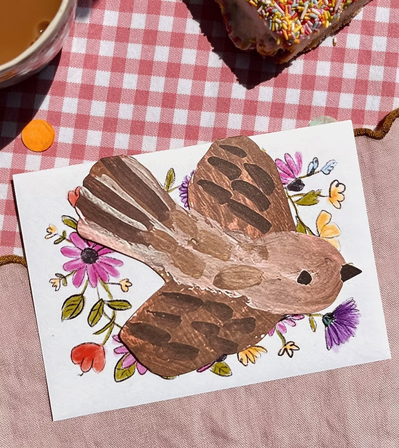 Swooping Bird Card by Laura Skilbeck