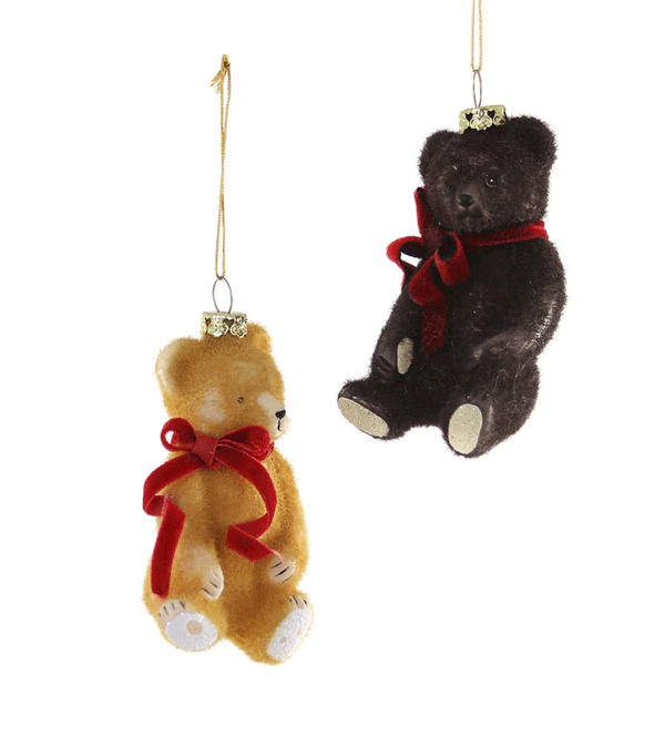 Teddy Bear Glass Ornament by Cody Foster