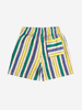 Multicolor Stripes Terry Cloth Bermuda Shorts by Bobo Choses