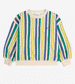 Multicolor Stripes Terry Cloth Sweatshirt by Bobo Choses