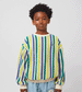 Multicolor Stripes Terry Cloth Sweatshirt by Bobo Choses