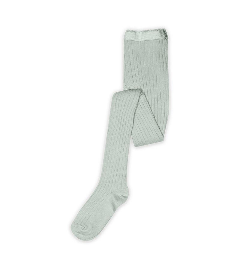 Grey Mist Cotton Rib Tights by mp Denmark