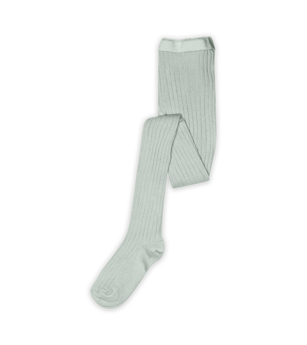 Grey Mist Cotton Rib Tights by mp Denmark