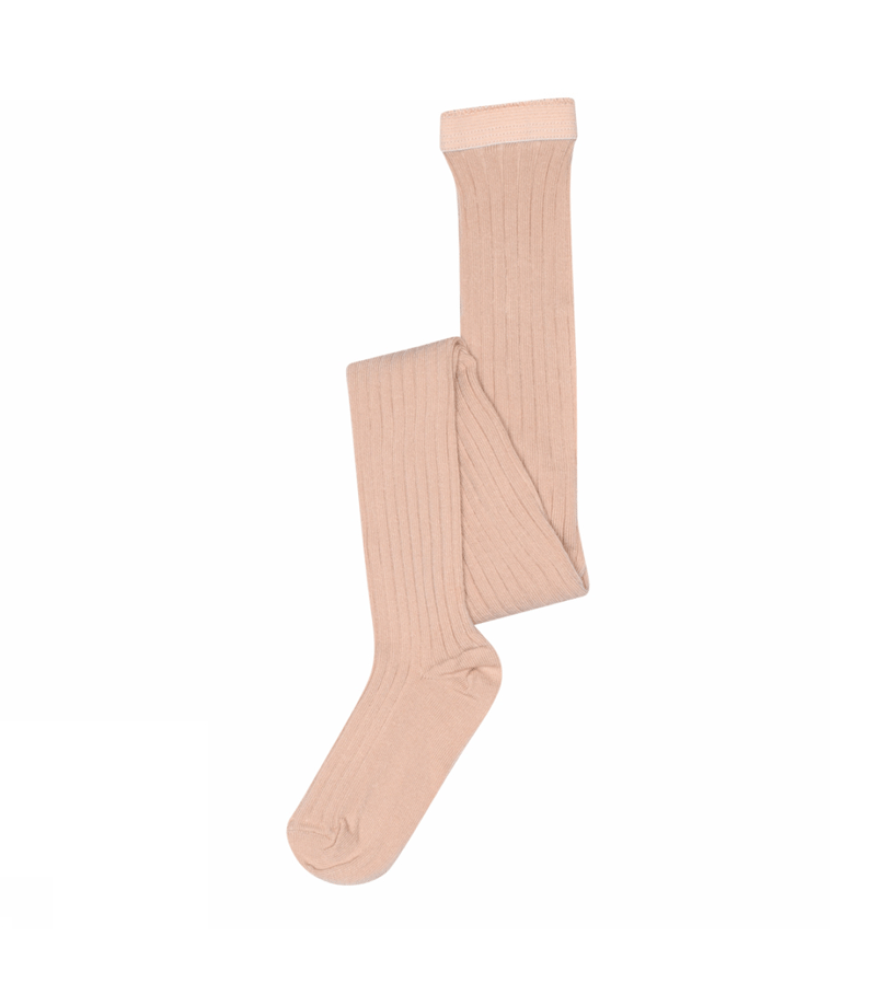 Rose Dust Cotton Rib Tights by mp Denmark