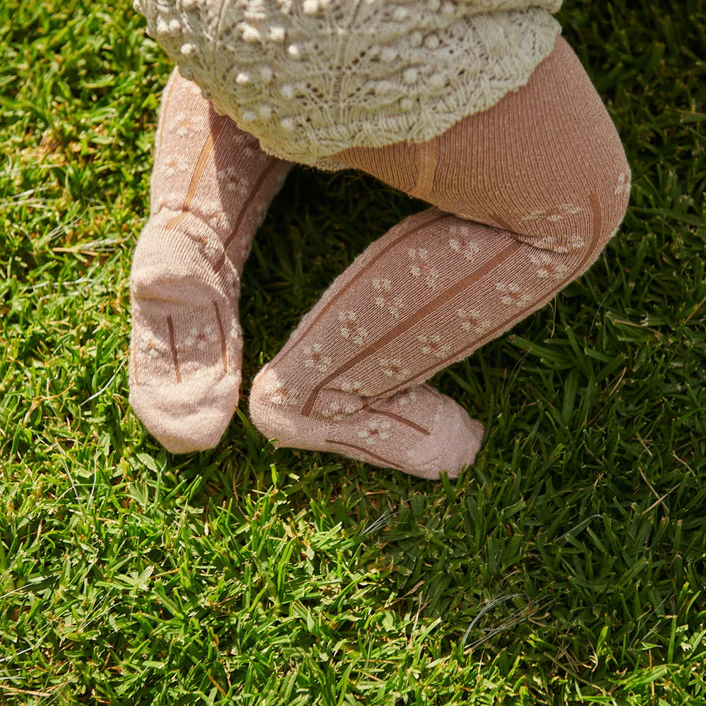 Rost Dust Daisy Oline Glitter Tights by mp Denmark