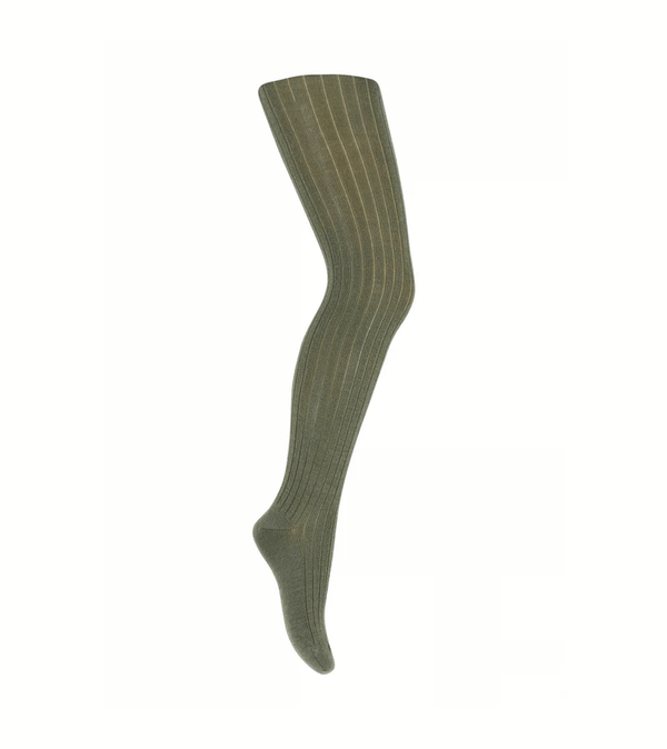 Olivine Wool Rib Tights by mp Denmark