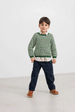 Garden Green Stripe Torin Knitted Sweater by MarMar Copenhagen