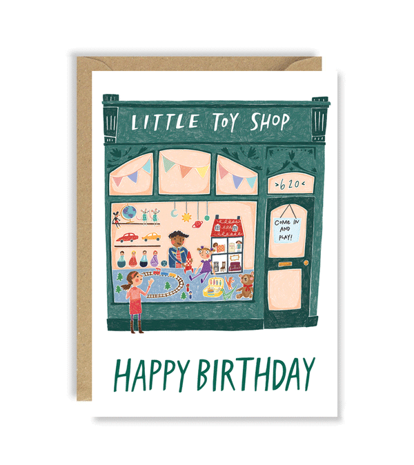 Little Toy Shop Birthday Card by Joy Nevada