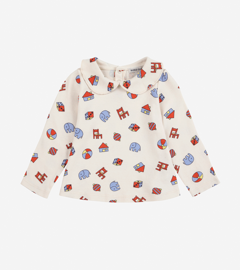 Toys all over collar T‑shirt by Bobo Choses